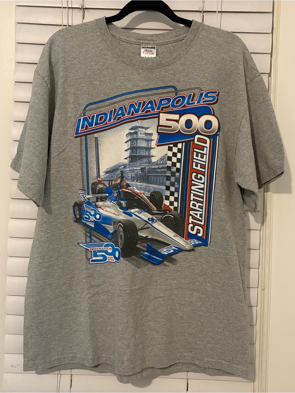 2012 Indianapolis 500 Starting Field Racing Graphic T-Shirt Jerzees High Cotton